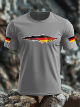 Kurzarm-T-Shirt aus Baumwolle für Männer mit Deutschland-Flagge